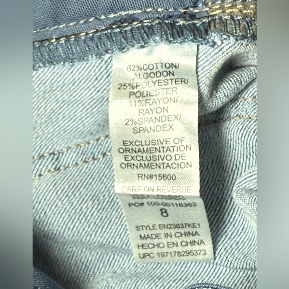 DEMOCRACY "Ab" Technology High Rise Straight Crop Jeans Women's 8 30x27 - Picture 11 of 11